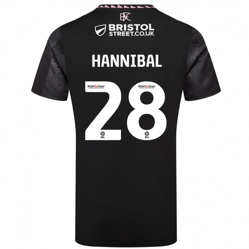 Danxen Kvinder Hannibal #28 Sort Udebane Spillertrøjer 2024/25 Trøje T-Shirt
