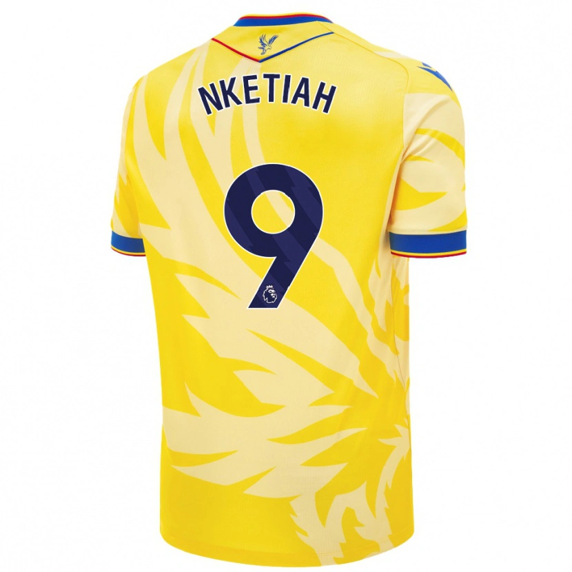 Danxen Kvinder Eddie Nketiah #9 Gul Udebane Spillertrøjer 2024/25 Trøje T-Shirt