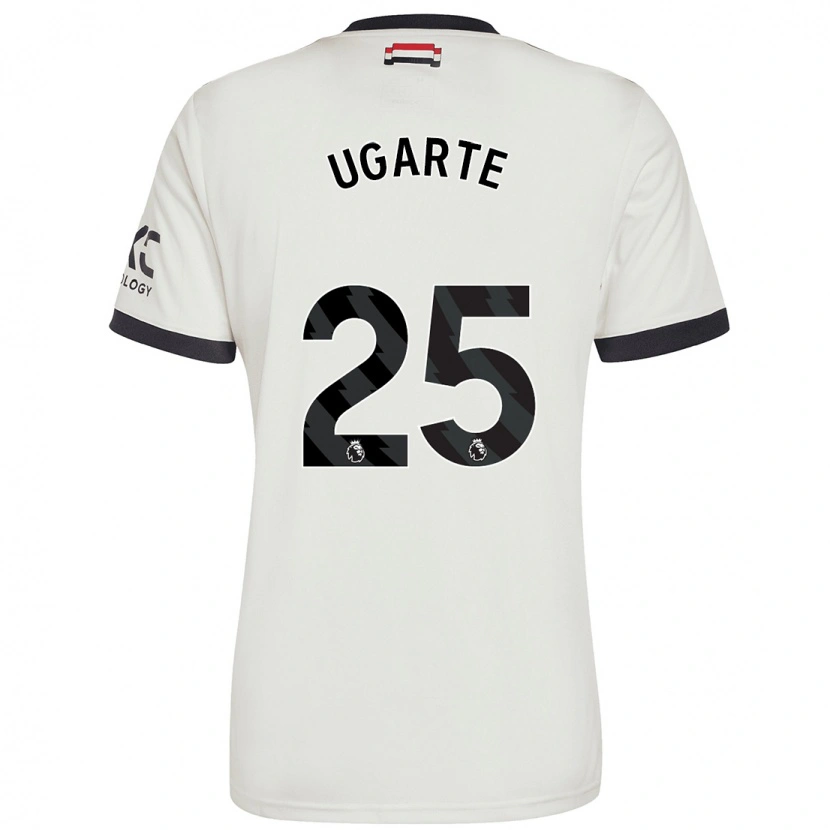 Danxen Kvinder Manuel Ugarte #25 Råhvid Tredje Sæt Spillertrøjer 2024/25 Trøje T-Shirt