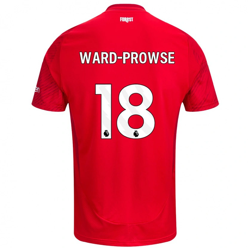 Danxen Kvinder James Ward-Prowse #18 Rød Hvid Hjemmebane Spillertrøjer 2024/25 Trøje T-Shirt