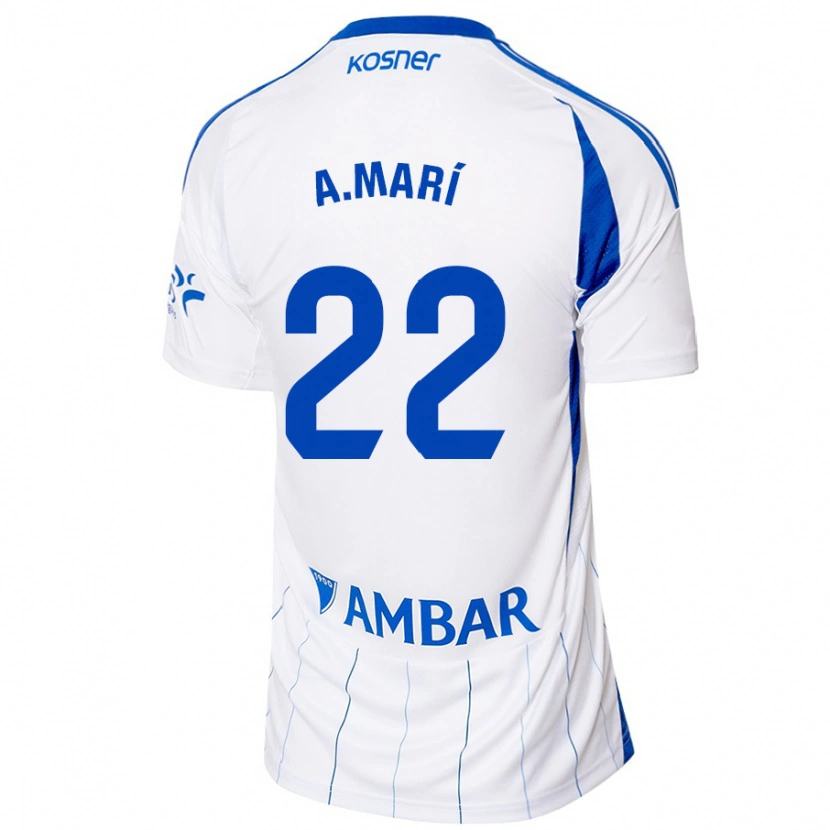 Danxen Kvinder Alberto Marí #22 Rød Hvid Hjemmebane Spillertrøjer 2024/25 Trøje T-Shirt
