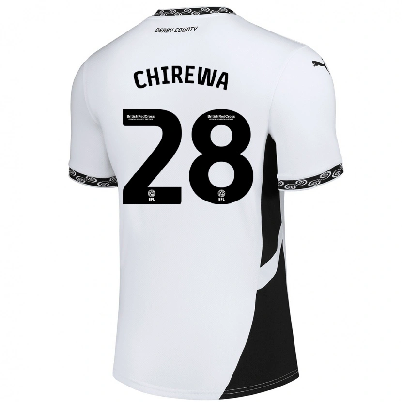 Danxen Kvinder Tawanda Chirewa #28 Hvid Sort Hjemmebane Spillertrøjer 2024/25 Trøje T-Shirt