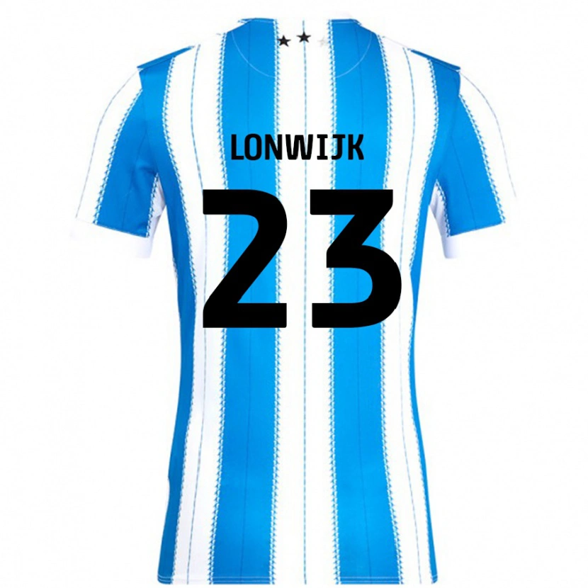 Danxen Kvinder Nigel Lonwijk #23 Blå Hvid Hjemmebane Spillertrøjer 2024/25 Trøje T-Shirt