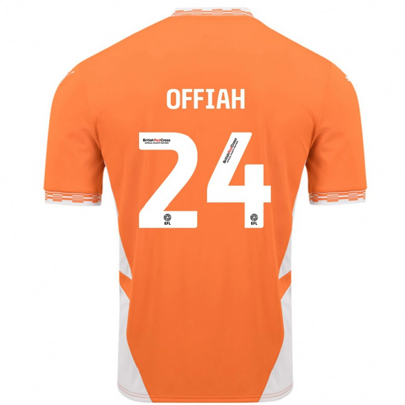 Danxen Kvinder Odel Offiah #24 Orange Hvid Hjemmebane Spillertrøjer 2024/25 Trøje T-Shirt