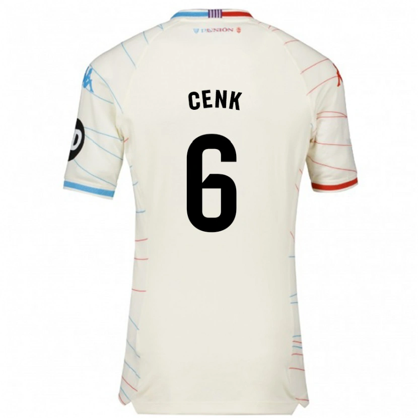Danxen Kvinder Cenk Özkacar #6 Hvid Rød Blå Udebane Spillertrøjer 2024/25 Trøje T-Shirt