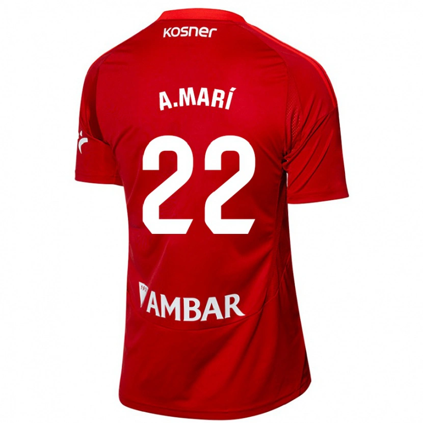 Danxen Kvinder Alberto Marí #22 Hvid Blå Udebane Spillertrøjer 2024/25 Trøje T-Shirt