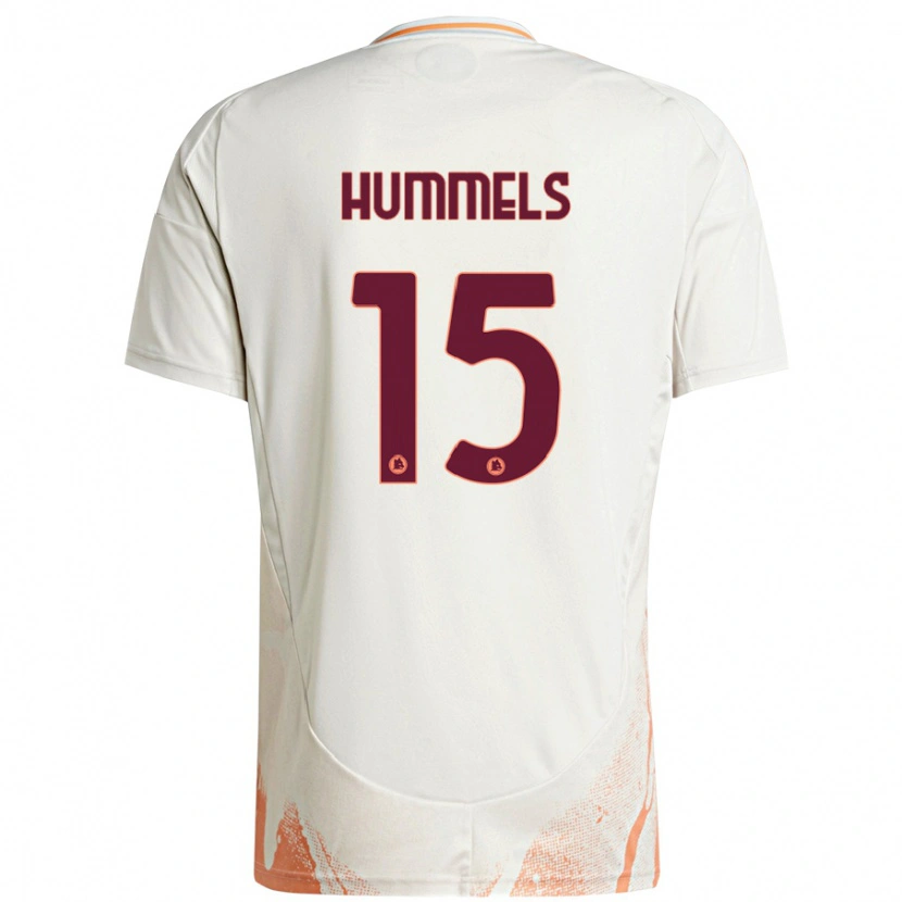 Danxen Kvinder Mats Hummels #15 Creme Hvid Orange Udebane Spillertrøjer 2024/25 Trøje T-Shirt