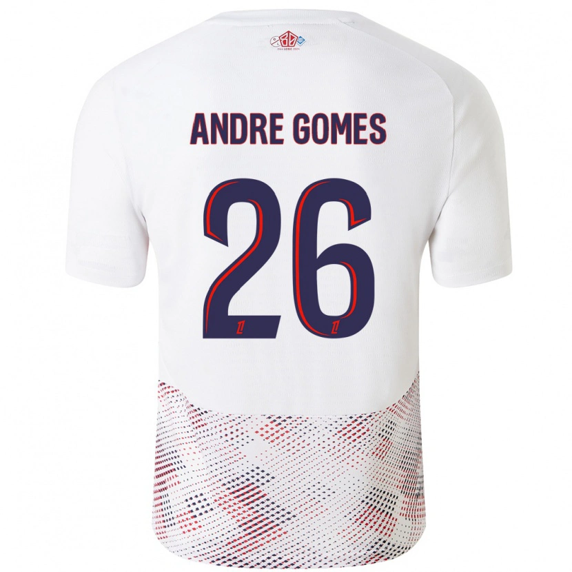 Danxen Kvinder André Gomes #26 Hvid Kongeblå Udebane Spillertrøjer 2024/25 Trøje T-Shirt