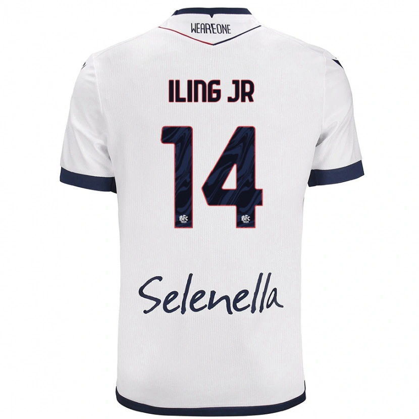 Danxen Kvinder Samuel Iling-Junior #14 Hvid Kongeblå Udebane Spillertrøjer 2024/25 Trøje T-Shirt