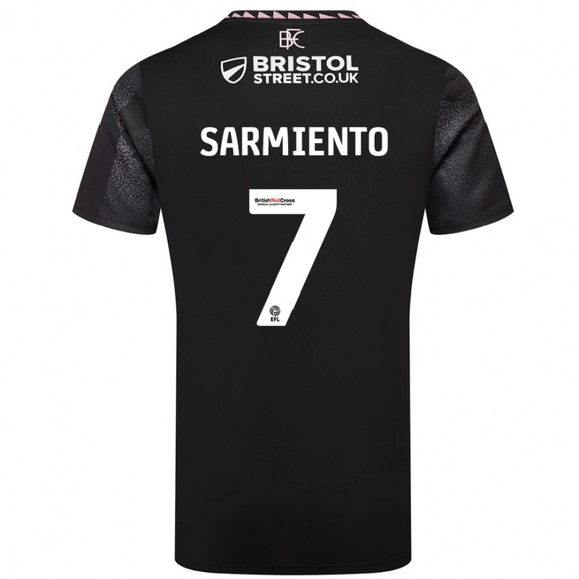 Danxen Kvinder Jeremy Sarmiento #7 Sort Udebane Spillertrøjer 2024/25 Trøje T-Shirt