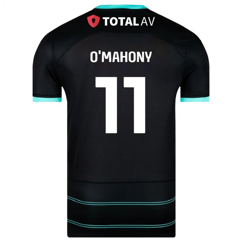 Danxen Kvinder Mark O'mahony #11 Sort Udebane Spillertrøjer 2024/25 Trøje T-Shirt
