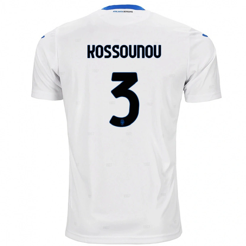 Danxen Kvinder Odilon Kossounou #3 Hvid Udebane Spillertrøjer 2024/25 Trøje T-Shirt