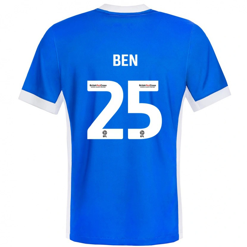 Danxen Kvinder Ben Davies #25 Blå Hvid Hjemmebane Spillertrøjer 2024/25 Trøje T-Shirt
