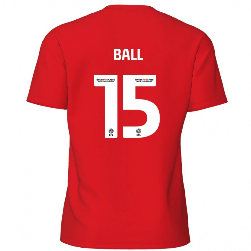 Danxen Kvinder Dominic Ball #15 Rød Hjemmebane Spillertrøjer 2024/25 Trøje T-Shirt