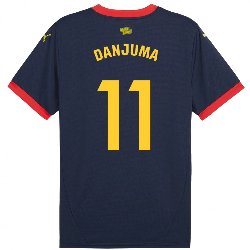 Danxen Kvinder Arnaut Danjuma #11 Marine Rød Udebane Spillertrøjer 2024/25 Trøje T-Shirt