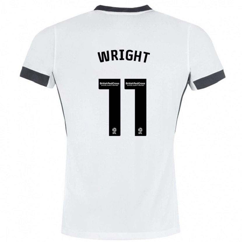 Danxen Kvinder Scott Wright #11 Hvid Sort Udebane Spillertrøjer 2024/25 Trøje T-Shirt