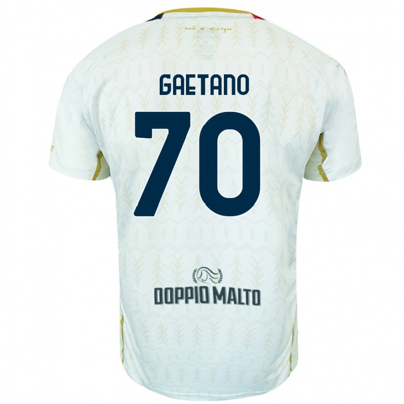 Danxen Kvinder Gianluca Gaetano #70 Hvid Udebane Spillertrøjer 2024/25 Trøje T-Shirt