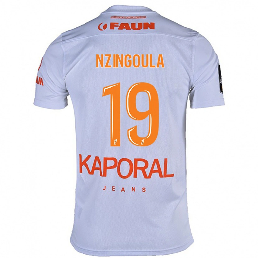 Danxen Kvinder Rabby Nzingoula #19 Hvid Udebane Spillertrøjer 2024/25 Trøje T-Shirt