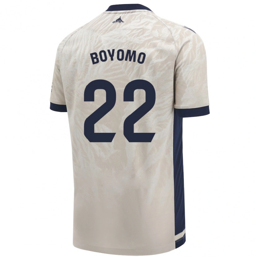 Danxen Kvinder Enzo Boyomo #22 Lysegrå Udebane Spillertrøjer 2024/25 Trøje T-Shirt