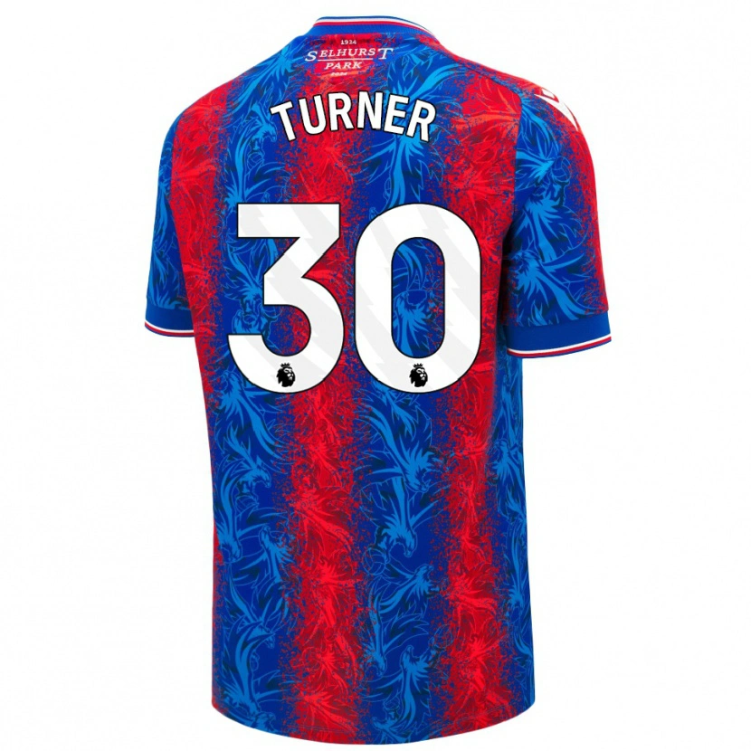 Danxen Kvinder Matt Turner #30 Røde Blå Striber Hjemmebane Spillertrøjer 2024/25 Trøje T-Shirt