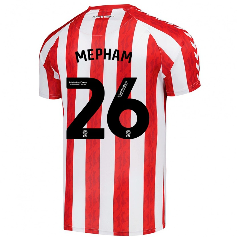 Danxen Kvinder Chris Mepham #26 Rød Hvid Hjemmebane Spillertrøjer 2024/25 Trøje T-Shirt