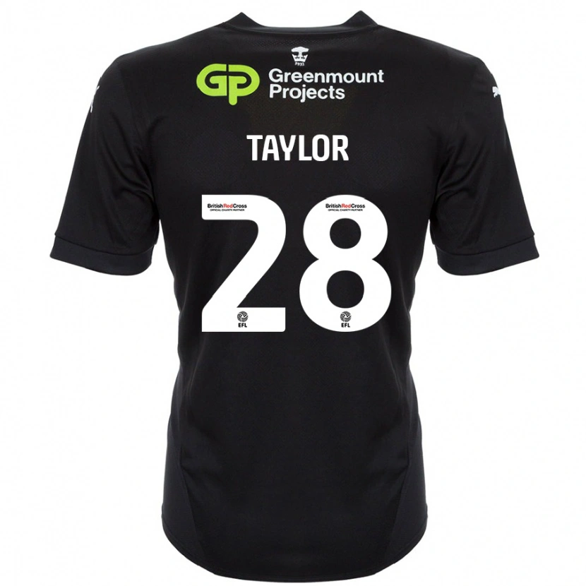 Danxen Kvinder Dale Taylor #28 Sort Udebane Spillertrøjer 2024/25 Trøje T-Shirt