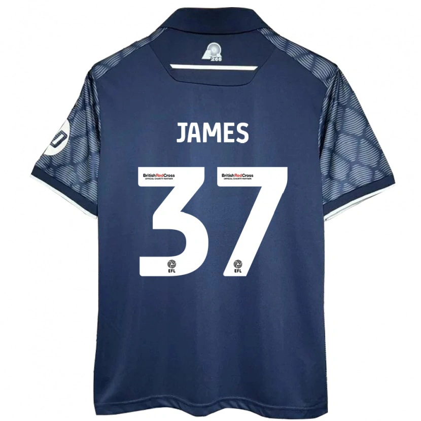 Danxen Kvinder Matty James #37 Sort Udebane Spillertrøjer 2024/25 Trøje T-Shirt