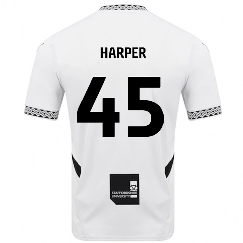 Danxen Kvinder Rekeem Harper #45 Hvid Hjemmebane Spillertrøjer 2024/25 Trøje T-Shirt
