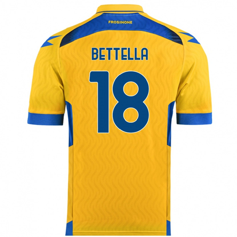Danxen Kvinder Davide Bettella #18 Gul Hjemmebane Spillertrøjer 2024/25 Trøje T-Shirt