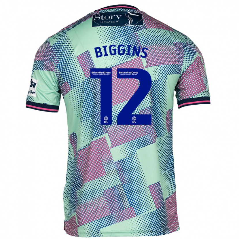 Danxen Kvinder Harrison Biggins #12 Grøn Udebane Spillertrøjer 2024/25 Trøje T-Shirt