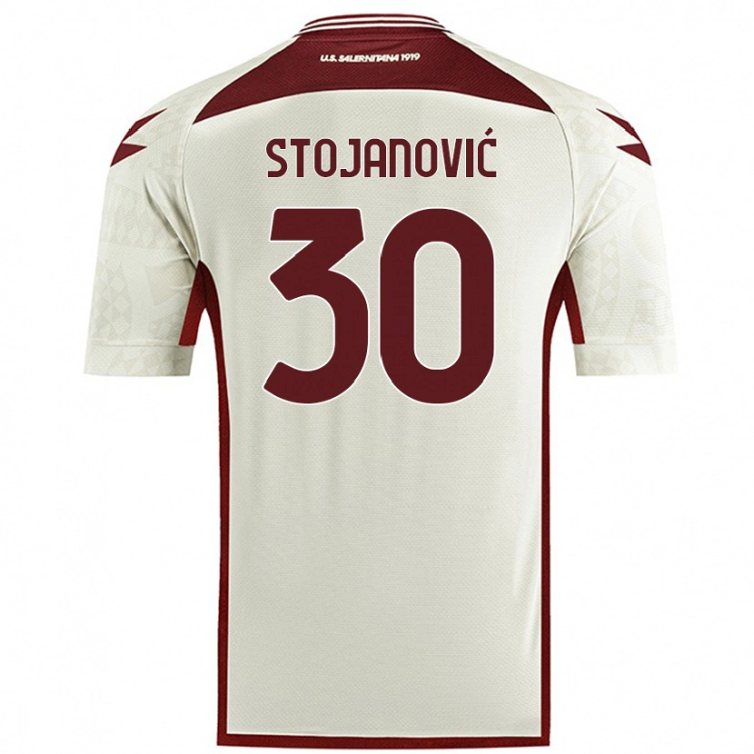 Danxen Kvinder Petar Stojanović #30 Creme Farve Udebane Spillertrøjer 2024/25 Trøje T-Shirt